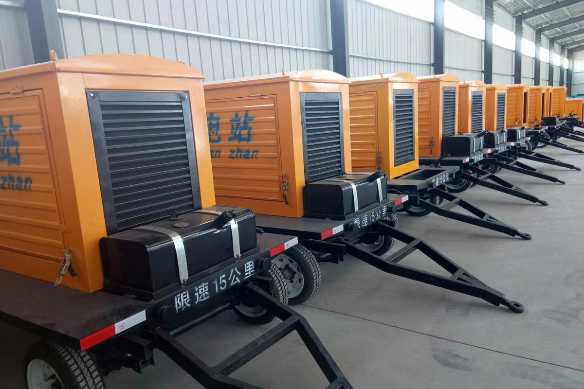 兰陵发电机租赁施工现场